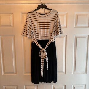 Striped Black and White Dress